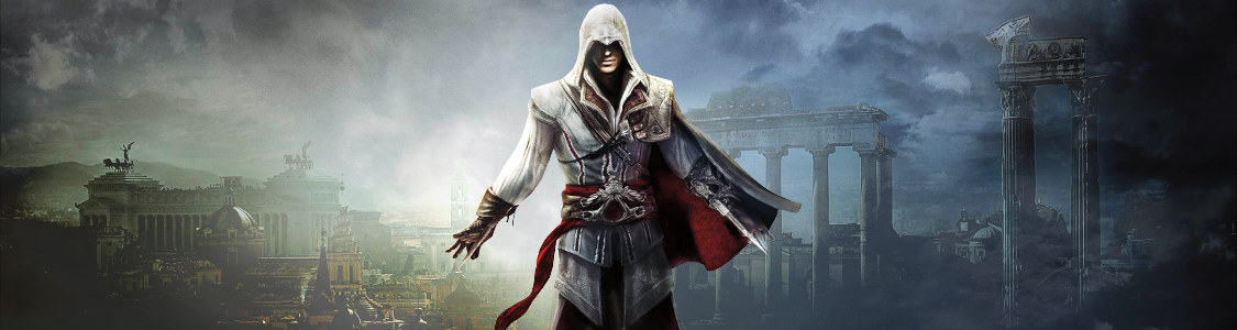 Assassin's Creed The Ezio Collection<br /><span><a href='http://www.assassinscreed.de/the-ezio-collection'>Die Ezio-Trilogie jetzt als Remake für PS4 & Xbox One!</a></span>